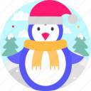 penguin, animal, winter