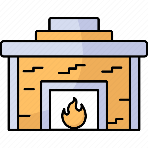 Fireplace, fire, flame, warm, furnace icon - Download on Iconfinder