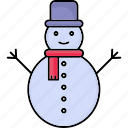 snowman, christmas, winter, frosty