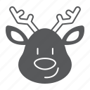 christmas, deer, reindeer, rudolph, holiday, animal, face