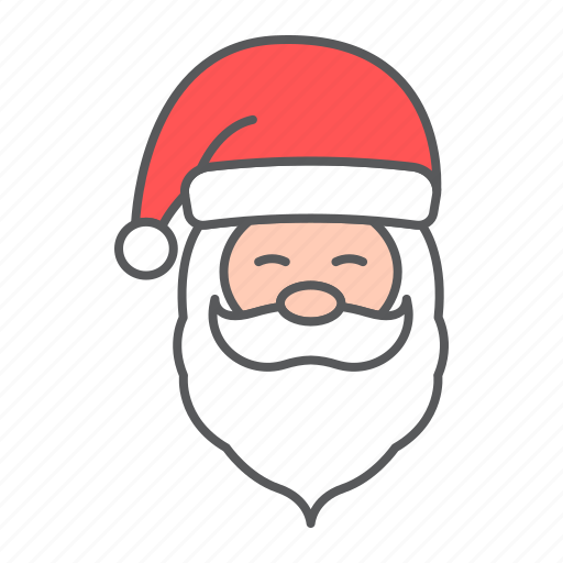 Santa, claus, christmas, holiday, face, hat, happy icon - Download on Iconfinder