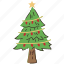 christmas, pine, tree, decoration, star, holiday 