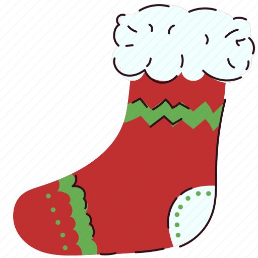 Sock, christmas, clothing, accessories, garment, textiles icon - Download on Iconfinder