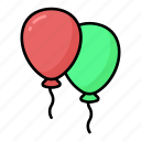 balloons, celebration, xmas, party, christmas