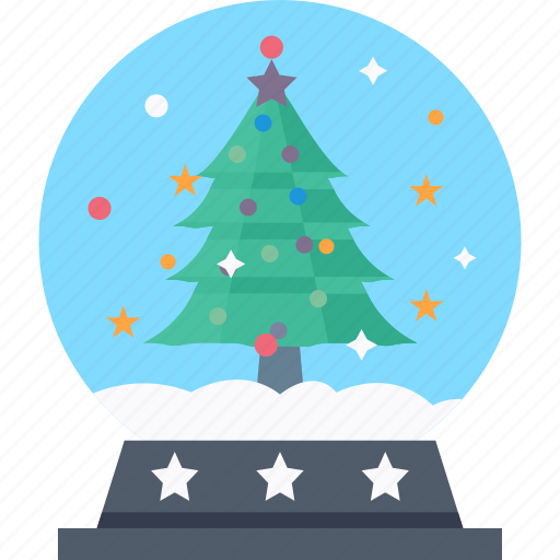 Tree globe, decorations, snow, tree, winter icon - Download on Iconfinder