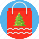 christmas bag, christmas cart, tree bag, shopping bag