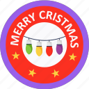 christmas badge, party badge, invitation badge, party