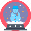 snowman globe, christmas, snow, snowman, winter