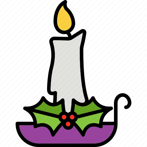 Christmas candle, candle, christmas, decoration, flame icon - Download on Iconfinder