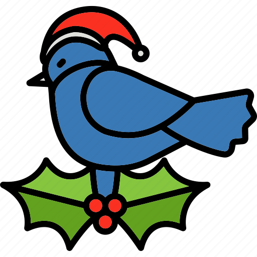 Bird, canary, christmas, robin, santa hat icon - Download on Iconfinder