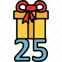 25 gift, birthday, box, christmas, gift, presents