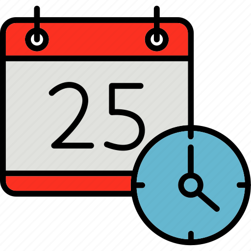 25 calendar, schedule, time and date, holidays icon - Download on Iconfinder