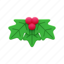 mistletoe, christmas, decoration, xmas, leaf, cerry, plant 