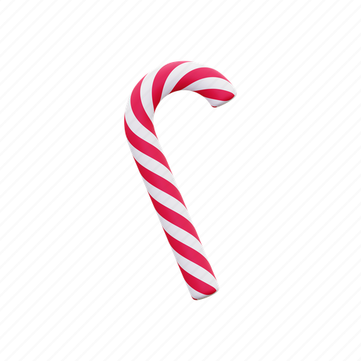 Candy cane, christmas, xmas, gift, candy 3D illustration - Download on Iconfinder