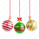 christmas, ball, christmas ball, ornamental decoration, holiday bauble, festive sphere, 3d icon, 3d illustration, 3d render 