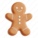 gingerbread, gingerbread cookies, holiday cookie treat, festive baking, christmas, 3d icon, 3d illustration, 3d render 
