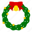 christmas, wreath, winter, xmas, leaves, plant, decoration 