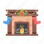 christmas fireplace, cozy fireplace, fire mantel, fire furnace, christmas chimney 