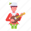 elf playing, christmas elf, santa helper, christmas character, playing instrument 