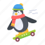 penguin skating, christmas penguin, cute penguin, xmas penguin 