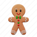 gingerbread, cookie, christmas, biscuit, food 