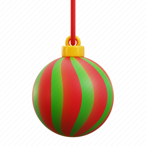 Christmas, ball, decoration, celebration, holiday 3D illustration - Download on Iconfinder
