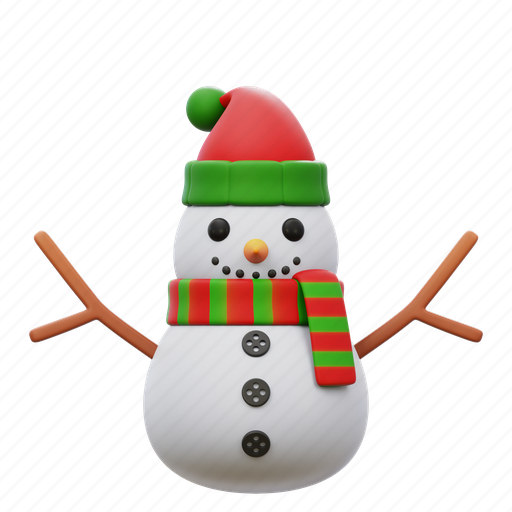 Snowman, winter, snow, christmas, snowflake 3D illustration - Download on Iconfinder