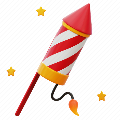Firecracker, christmas, decoration 3D illustration - Download on Iconfinder