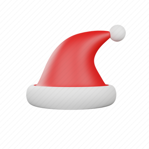 Christmas, santa, hat, santa claus, xmas 3D illustration - Download on Iconfinder