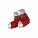 3d, illustration, santa, sock, vector, christmas, holiday, decoration, winter, xmas, celebration, merry, realistic, design, render, ornament, new, year, isolated, background, season, happy, tree, gold, object, decor, noel, festive, light, gift, banner, december, party, present, cartoon, white, poster, element, decorative, box, greeting, set, minimal, eve, bauble, collection, snow, card, flyer, sale, abstract