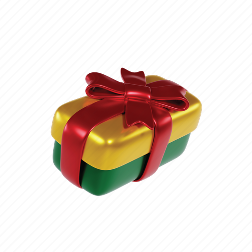 3d, illustration, long, christmas, gift, vector, holiday icon - Download on Iconfinder