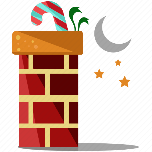 Candy, cane, chimney, christmas, holiday, moon, season icon - Download on Iconfinder