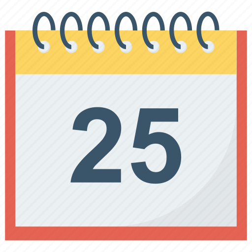Calendar, day, diary, number 25, schedule icon - Download on Iconfinder