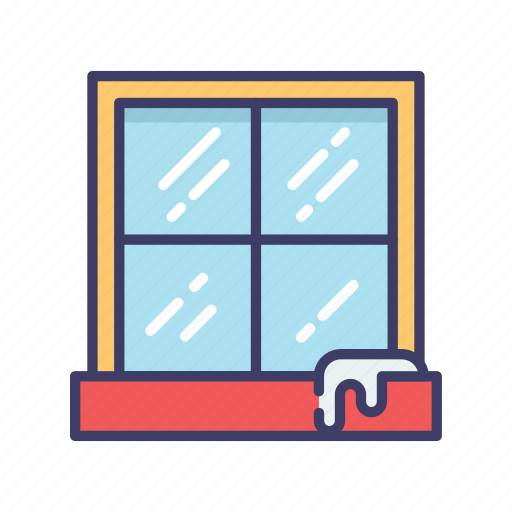 Christmas, snow, window, winter icon - Download on Iconfinder