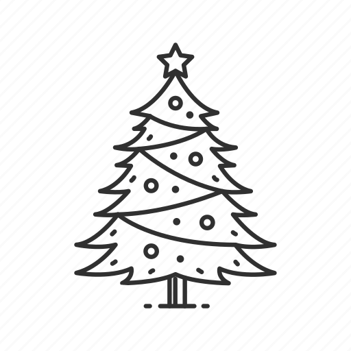 Christmas, christmas tree, decoration, holiday, lights, star, tree icon - Download on Iconfinder