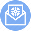 card, christmas, christmas card, envelope, letter, snowflake