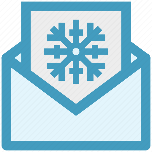 Card, christmas, christmas card, envelope, letter, snowflake icon - Download on Iconfinder