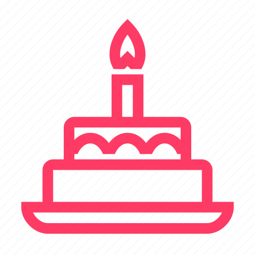 Birthday, cake, candle, dessert icon - Download on Iconfinder