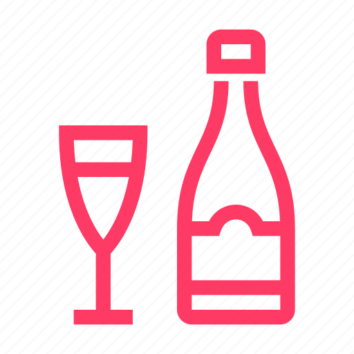 Bottle, champagne, drink, glasses, wine icon - Download on Iconfinder