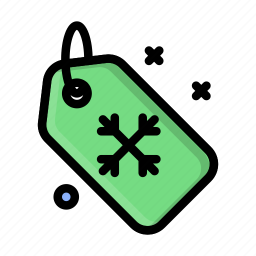 Snowflake, christmas, tag, label, newyear icon - Download on Iconfinder