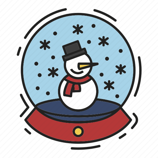 Christmas, gift, present, snow globe, snowfall, snowman, xmas icon - Download on Iconfinder