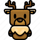animal, christmas, deer, mammal, reindeer, winter