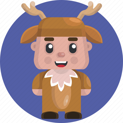 Avatars, boy, celebration, christmas, costume, cute, deer icon - Download on Iconfinder