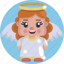 angel, avatars, celebration, cheerful, christmas, cute, wings