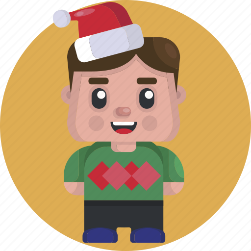 Avatars, boy, christmas, festive, happy, smiling icon - Download on Iconfinder