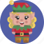 avatars, christmas, cute, elf, girl, happy, smiling 
