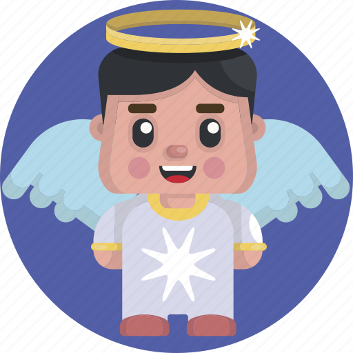 Angel, avatars, boy, christmas, cute, smiling, wings icon - Download on Iconfinder