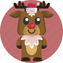 avatars, christmas, cute, deer, nose, red, rudolf