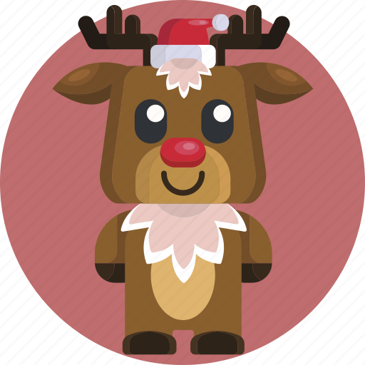 Avatars, christmas, cute, deer, nose, red, rudolf icon - Download on Iconfinder
