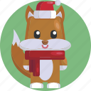 animal, avatars, christmas, cute, festive, fox, xmas